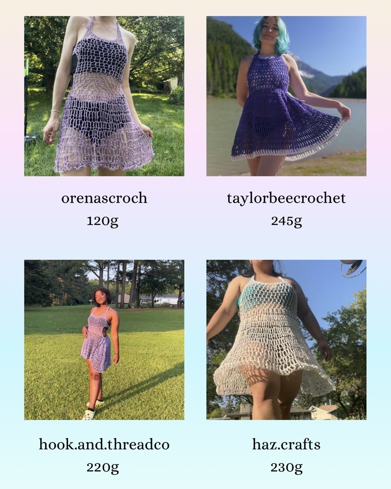 Kids Square Dress Crochet Kit - S/S - Easy - (6220-11)