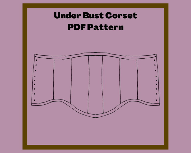 PDF Underbust Cottage Core Corset Pattern - DIY Sewing Template