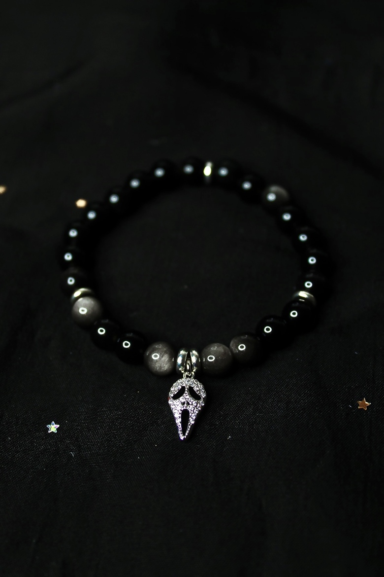 Ghost Face Sheen Obsidian bracelet! 👻🔪 - Courtney 🌿's Ko-fi Shop - Ko-fi  ❤️ Where creators get support from fans through donations, memberships,  shop sales and more! The original 'Buy Me a