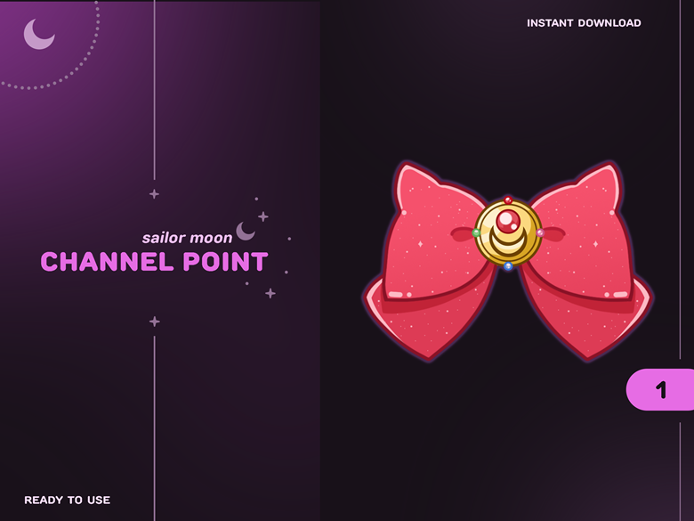 Twitch Subscriber Badges: Sailor Moon