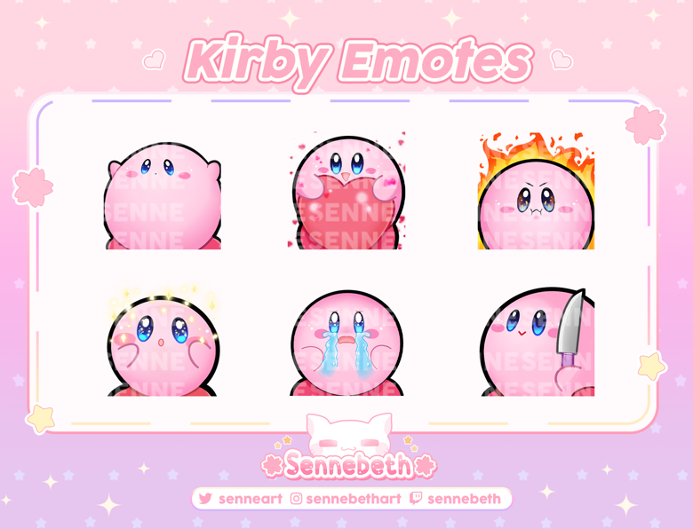 Kirby emote pack 6 - Senne's Ko-fi Shop - Ko-fi ️ Where creators get ...