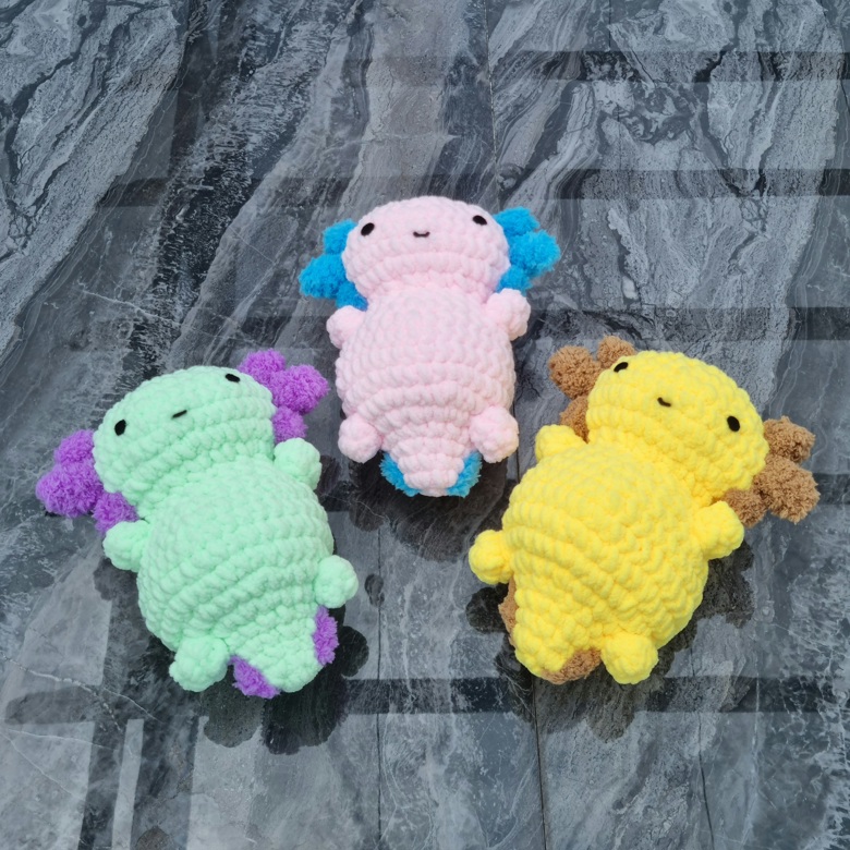 Chonky Axolotl Crochet Plushie - Cuddly Babies's Ko-fi Shop - Ko-fi ️ ...