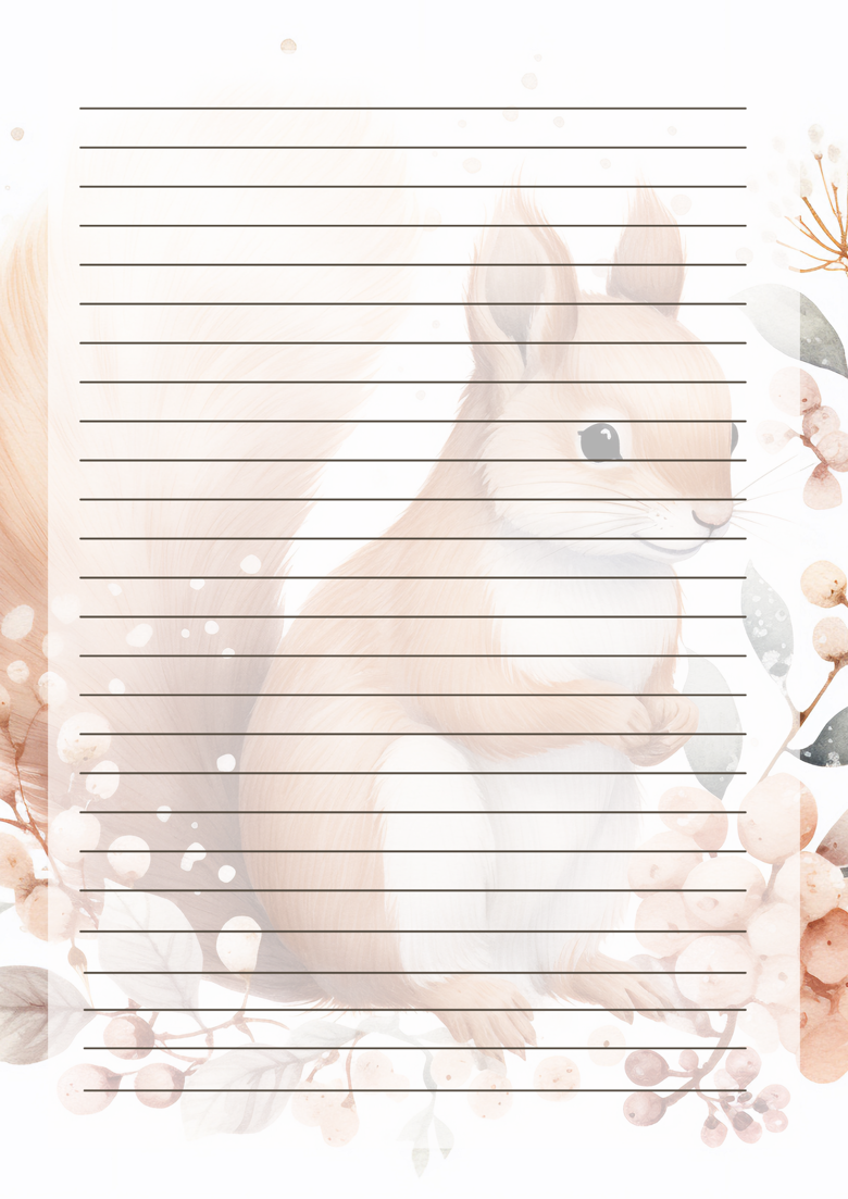 Cute Woodland Animals Themed Writing Paper | DYI Stationary ...