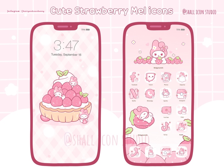 Cute Pink Ios Icons Kawaii Cats Icon Bundle With App Icons 