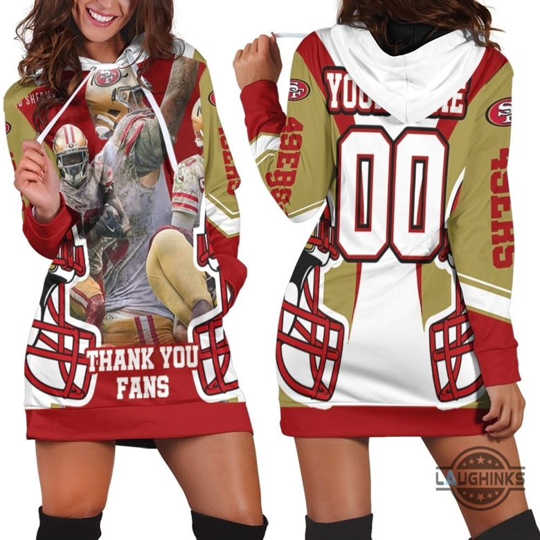 San Francisco 49ers Thank You Fans Personalized Hoodie Dress Sweater D 