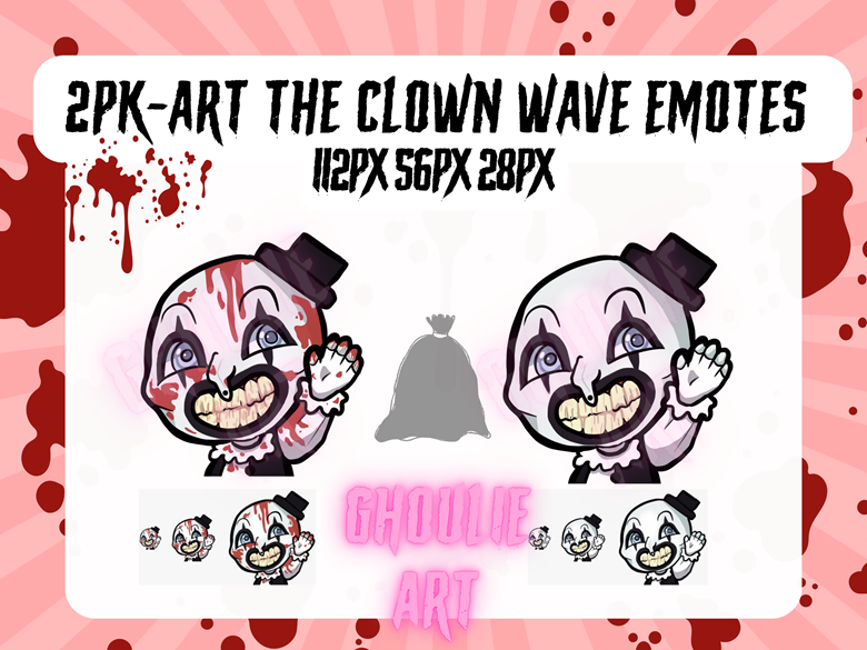 2PK - Art the Clown Wave Emotes - ghoulotic's Ko-fi Shop - Ko-fi ️ ...