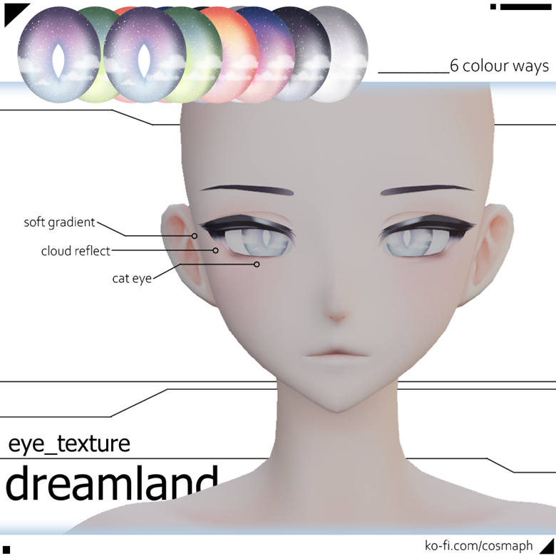 Dreamland Eyes - VRC Avatar Eye Texture - Maph's Ko-fi Shop - Ko-fi ️ ...