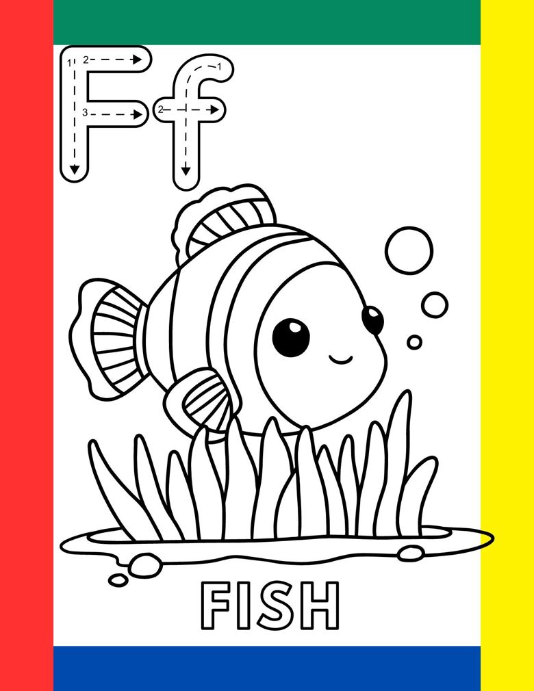 TODDLER ALPHABET COLORING BOOK - Angjj's Ko-fi Shop - Ko-fi ️ Where ...