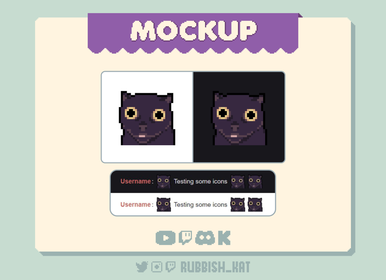 Void Cat / Cat Stare, Pixel Art Meme Emote | Ready to use on Twitch ...