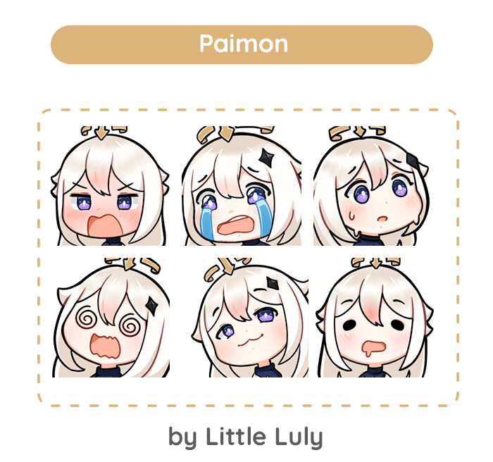 Paimon Premade Emotes Little Lulys Ko Fi Shop Ko Fi ️ Where Creators Get Support From 