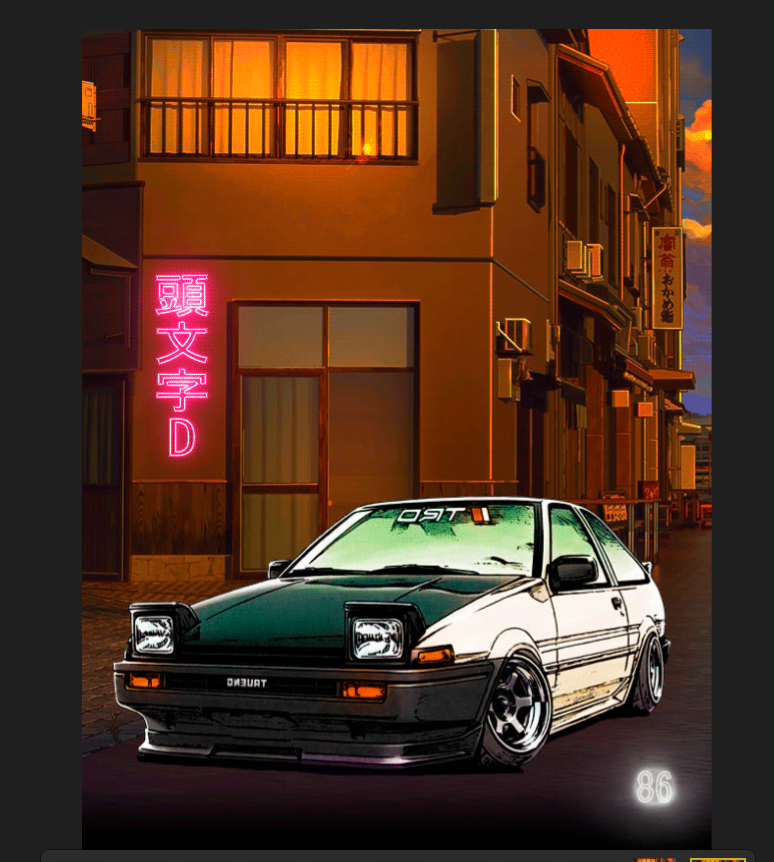 Trueno AE86 [Steam Artwork Profile] - (ANIMATED) - CRL's Ko-fi Shop ...