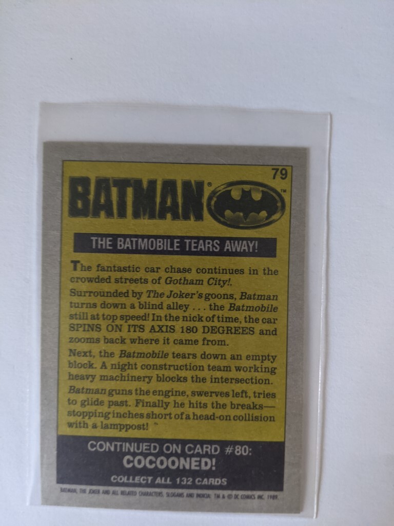 Batman trading card #79 (1989, Topps). Mint condition (Pack Fresh ...