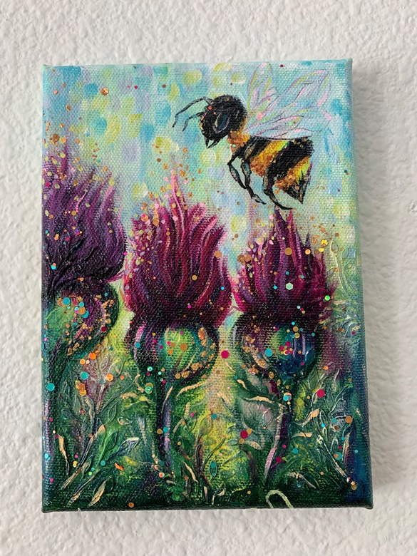 “Enchanted Pollen” Abstract Floral Painting - Amanda D. Artist's Ko-fi ...