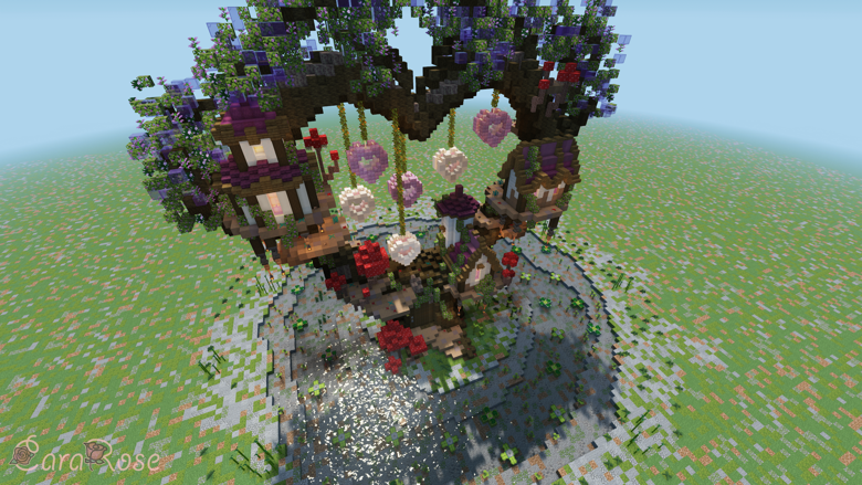 Valentine's Day Tree Village [Minecraft Map] - CaraRose's Ko-fi Shop ...