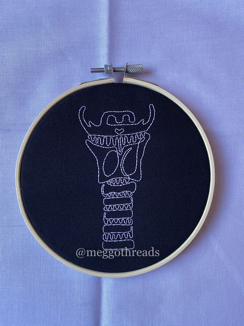 Larynx Line Art Embroidery Hoop - Black/Lavender - MeggoThreads's Ko-fi  Shop - Ko-fi ❤️ Where creators get support from fans through donations,  memberships, shop sales and more! The original 'Buy Me a