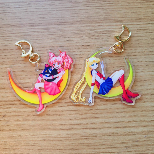 Sailor Moon + Chibi Moon Inspired Keychains/stickers - Miigwan&rsquo;s 