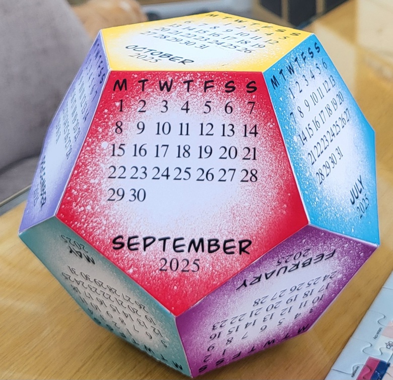 PDF & JPEG instant download templates to print, cut and make a desktop dodecahedron 2025 3d