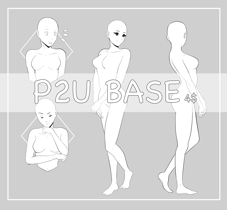 F2U Tall Chibi Base, girl sketch, png | PNGEgg