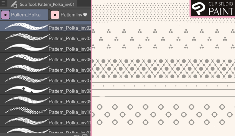 CSP Pattern Brushes / Polka dot - Pinkytsu's Ko-fi Shop - Ko-fi ️ Where ...