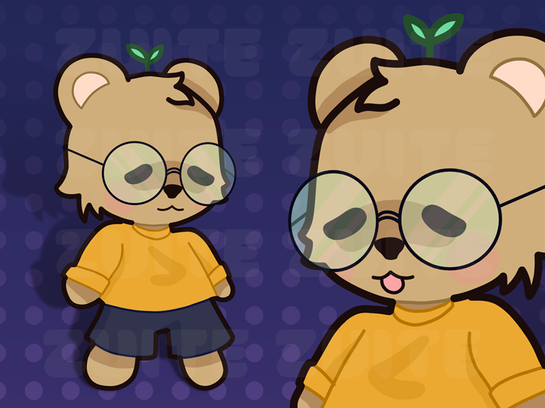 Bear Pngtuber Avatar for Twitch//facebook/kick/discord 