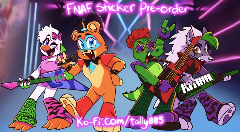 Glamrock Freddy FNAF  Sticker for Sale by LUX2Boutique