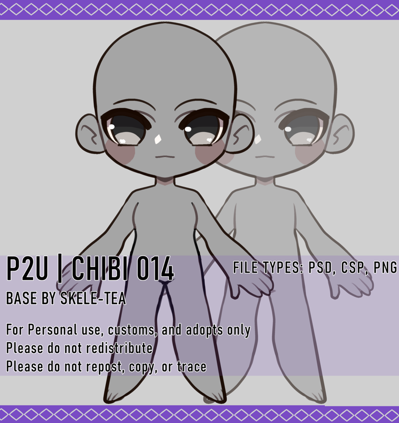 P2U CHIBI BASE - Mad Korgi's Ko-fi Shop