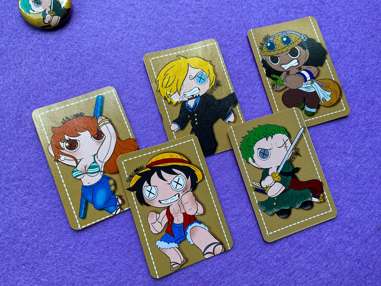 One Piece - Puppet Button Pin And Postcards - Ar.t.senic's Ko-fi Shop 