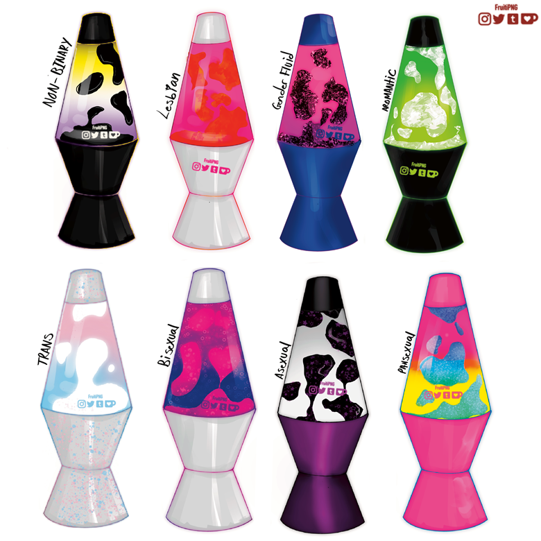 Pride Lava Lamp Keychain Sprite's Kofi Shop Kofi ️ Where creators