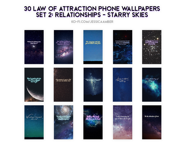 Phone Wallpaper Law of Attraction Wallpaper Manifesting  Etsy