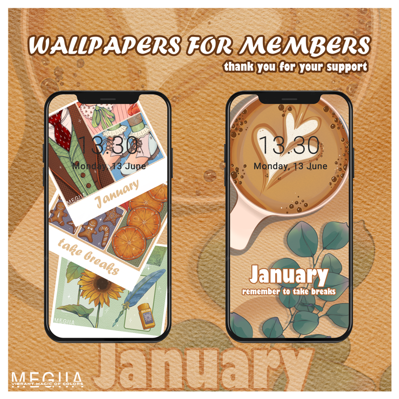 January membership wallpapers - Megiia’s Ko-fi Shop - Ko-fi ️ Where