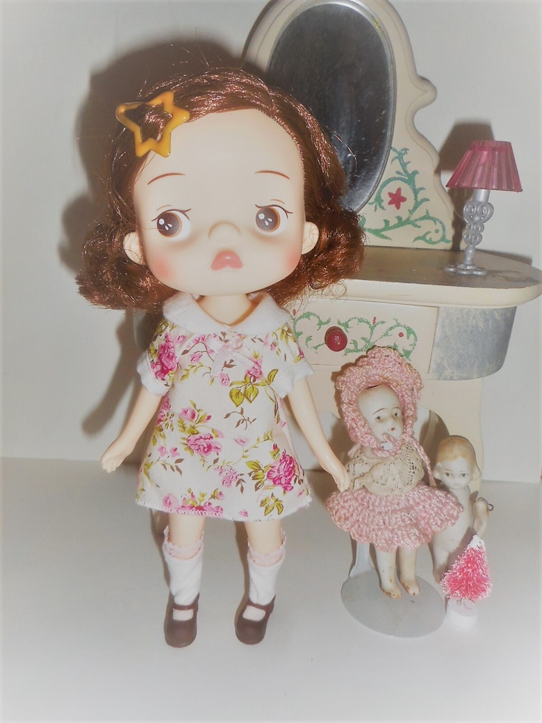 Holala rose white collar custom dress set -no doll - Small Favors