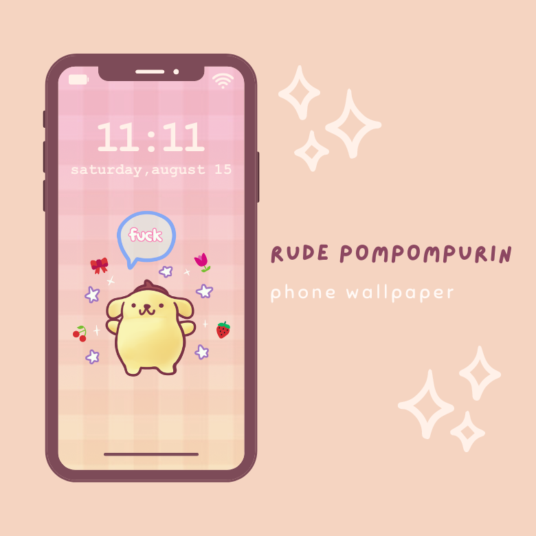Rude Pompompurin Phone Wallpaper - Izzy's Ko-fi Shop - Ko-fi ️ Where ...