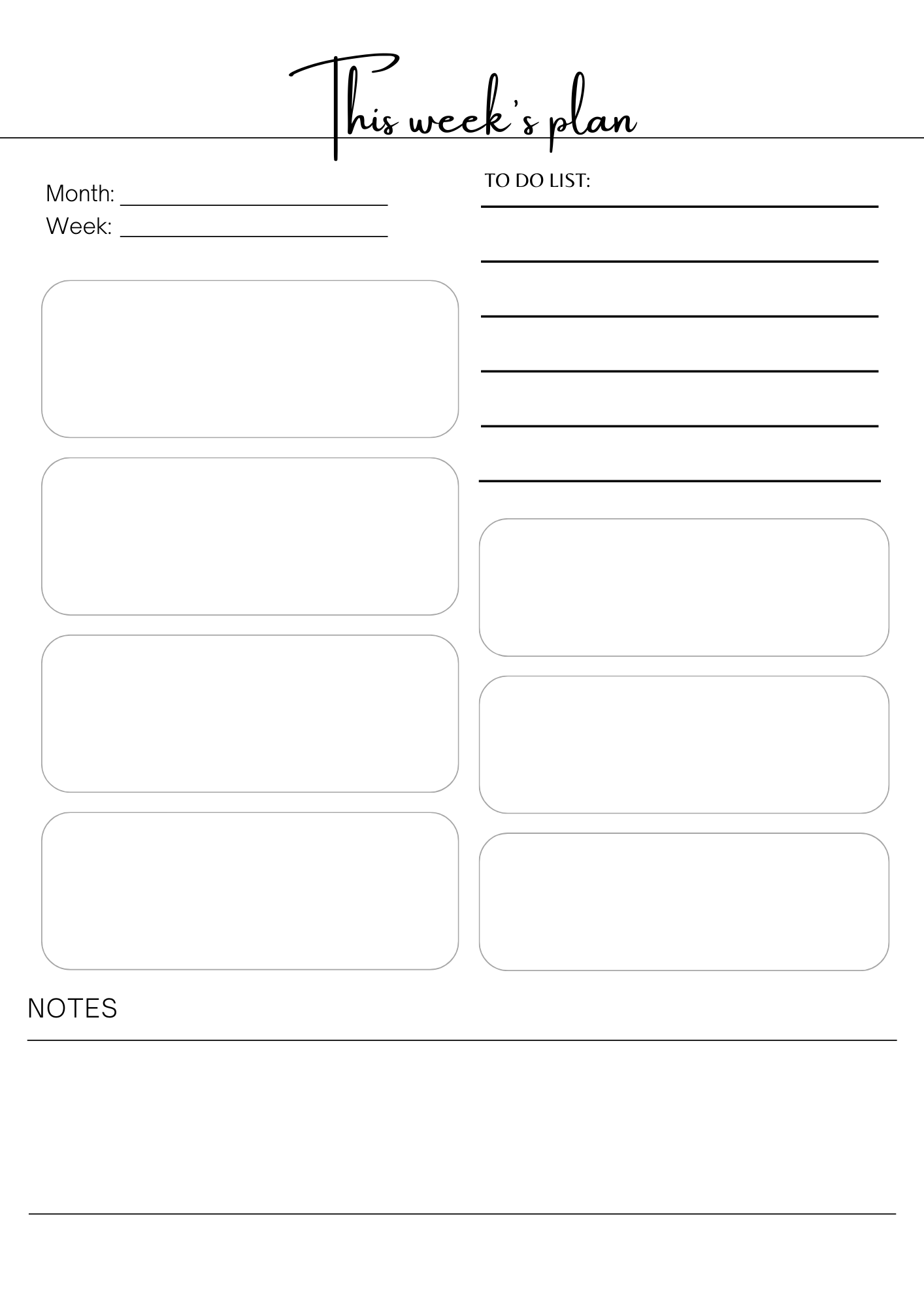 2023 Simple Undated Minimalist Planner | Basic and Simple Planner ...