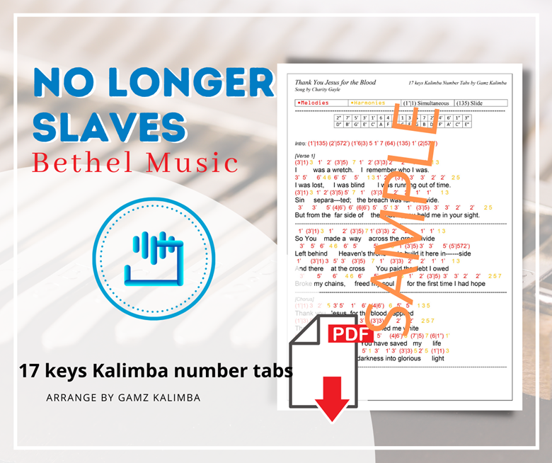 Jack Black - Peaches (Kalimba Tab)