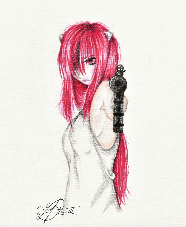 Elfen Lied Lucy Creating and coloring.