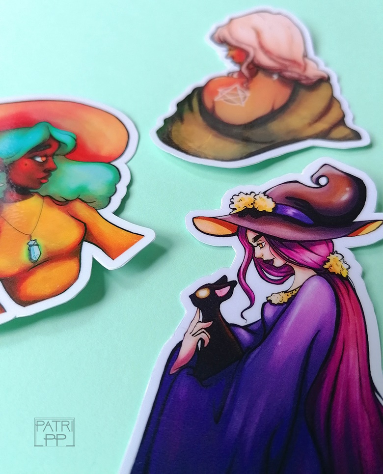 Witch Stickers ✨ - Set of 3 or choose just one - Patricia's Ko-fi