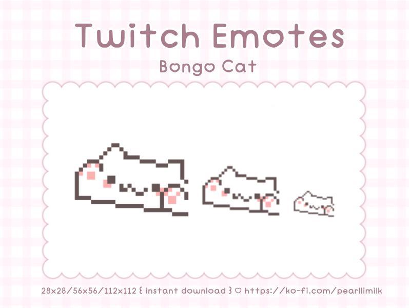 Bongo cat pixel art