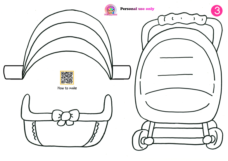  Coloring Pages Paper DIY Mommy BAG Printables Babysitting