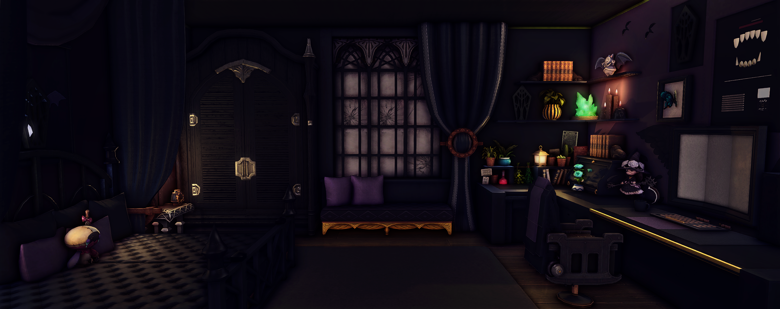 [S] Goth GF Bedroom (Goblet Base) - Val's Housing Studio [FFXIV]'s Ko ...