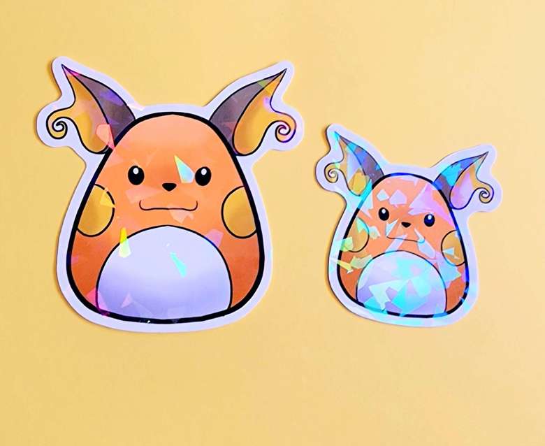 CLEARANCE Raichu Egg Holographic Sticker - Jaxx The Artist's Ko-fi Shop ...