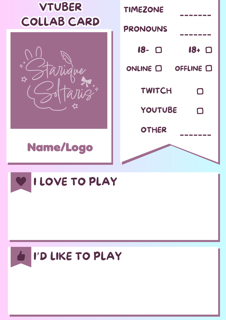 Vtuber Collab Card - Starique's Ko-fi Shop - Ko-fi ️ Where creators get ...