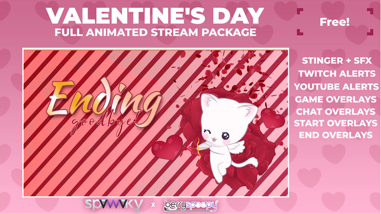 Valentine's Day/Rose Themed Full Stream Package - Overlays, Stinger + SFX,  Alerts, More  YT/Twitch - Spvwvky's Ko-fi Shop - Ko-fi ❤️ Where creators  get support from fans through donations, memberships, shop