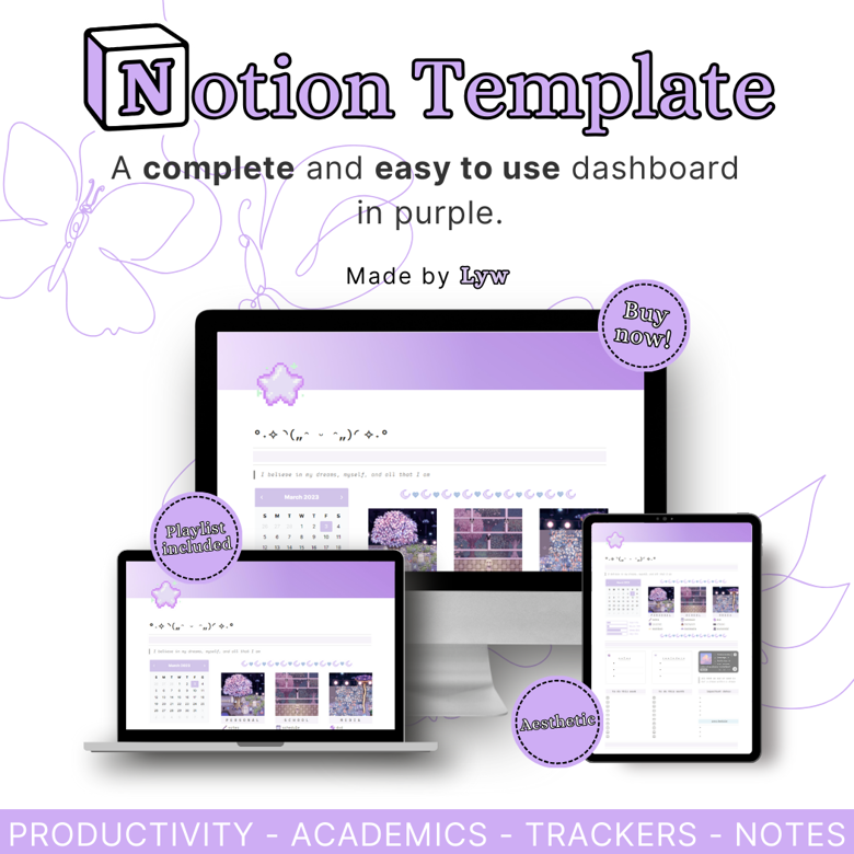 super cute and pastel notion template - Lyw's Ko-fi Shop - Ko-fi ️ ...