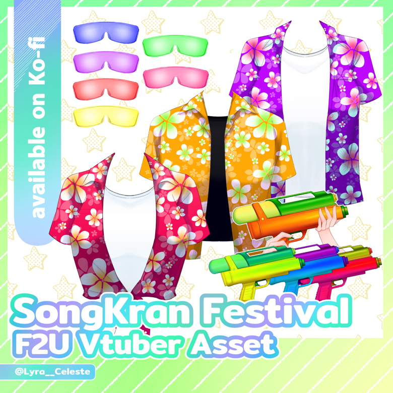 F2U | Vtuber asset : SongKran Festival costume - Lyra Celestial's Ko-fi ...