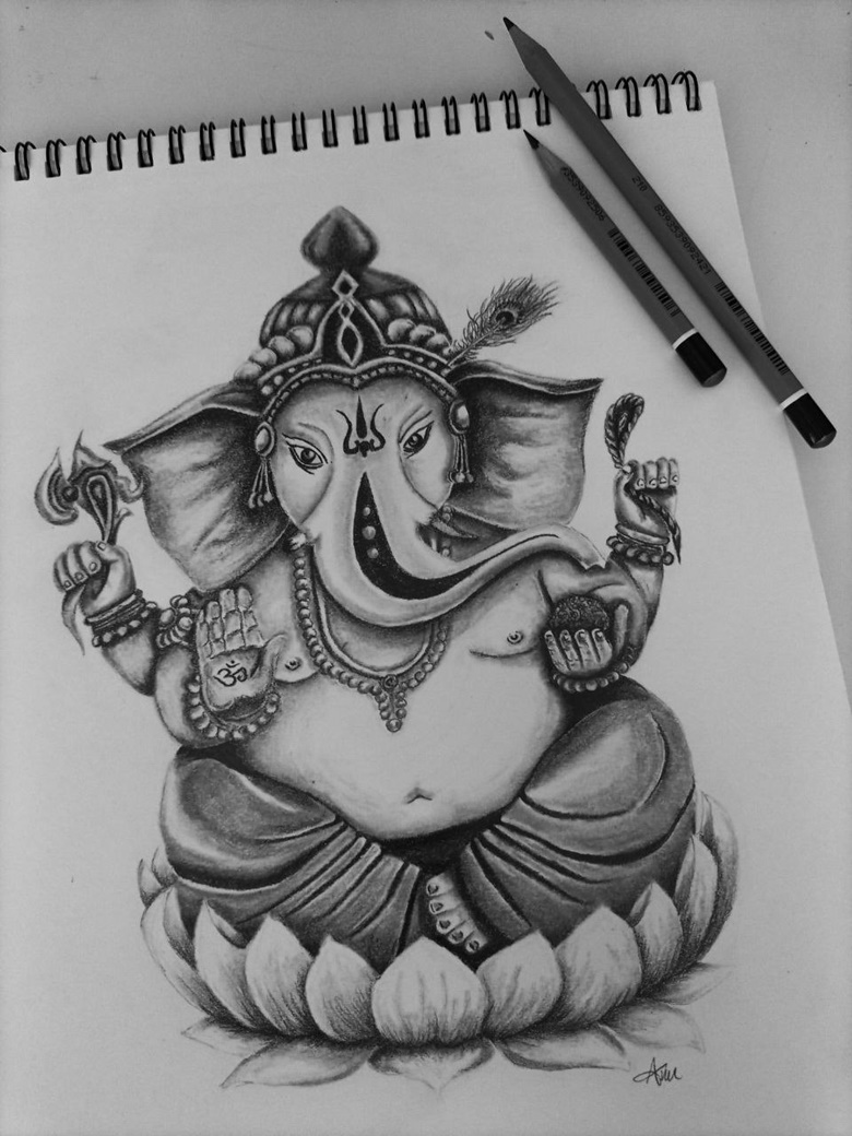 Lord Ganesha drawing 🙏 : r/painting-saigonsouth.com.vn