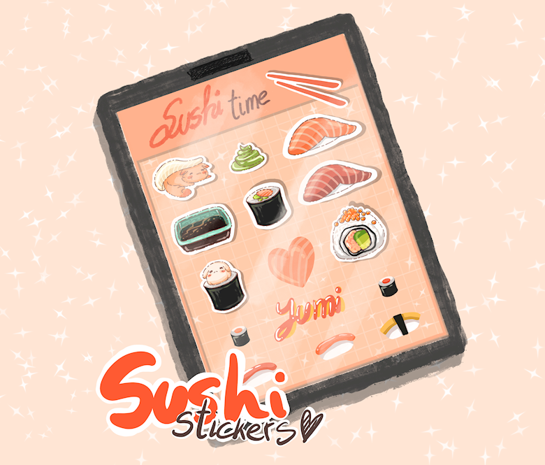 Sticker Sushi Set 