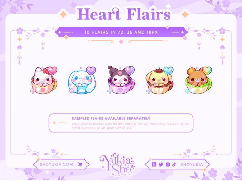 Heart Bit Badges - Twitch Cheer Badges