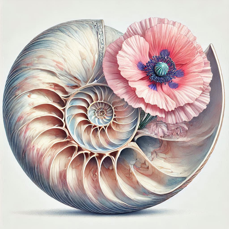 Chambered Nautilus shell with/without flower - AiHes's Ko-fi Shop - Ko ...