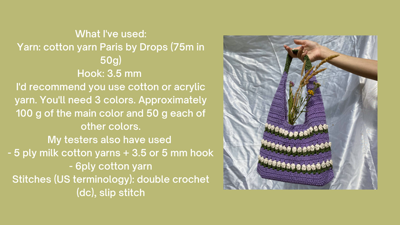 PDF Tulips bag crochet pattern - ✨ nastja crochets ✨'s Ko-fi
