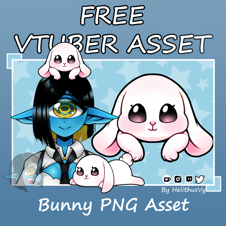 🐇F2U🐇 Bunny Vtuber assets (Personal usage) - HelithusVy's Ko-fi